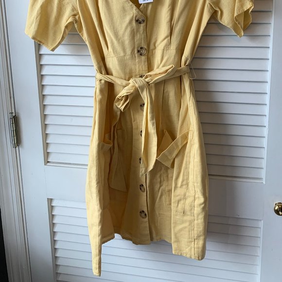Yellow Abercrombie & Fitch Button Down Dress NWT - Picture 5 of 5